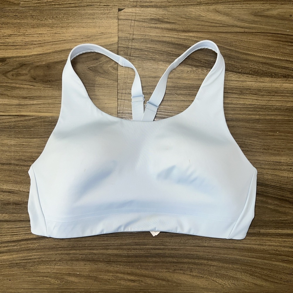 Athleta 34B Sports Bra Light Blu High Impact Firm Compression